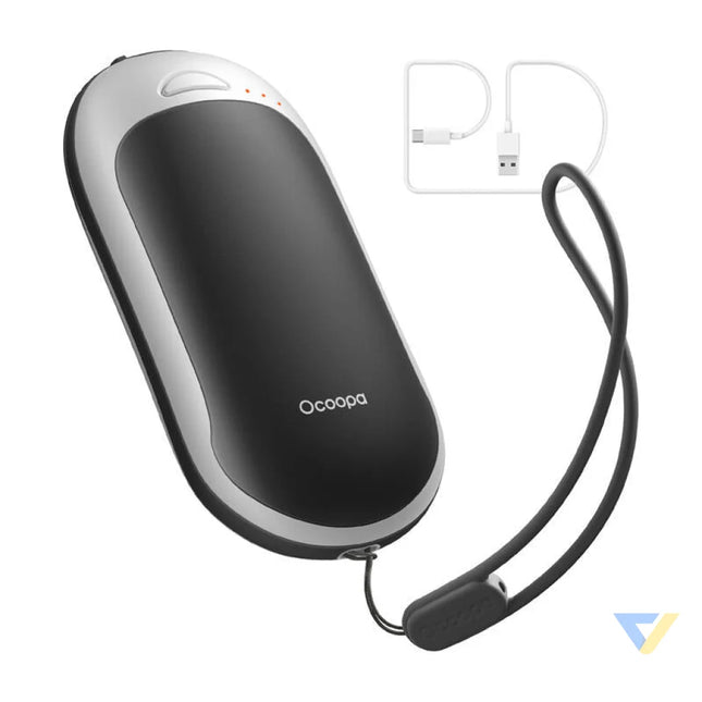 Ocoopa HotPal PD 5000 mAh hand warmer with powerbank function USB C white and black Hand warmers