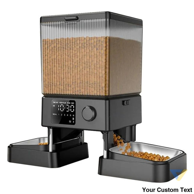 Oneisall dual automatic pet food dispenser without WIFI Bowls
