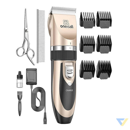 Oneisall P2 Pet Trimmer / Clippers + Scissors + Comb Set (Gold) Animal care