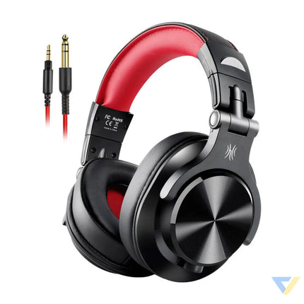 Oneodio A71 Wired Headphones (Black and Red) Wired