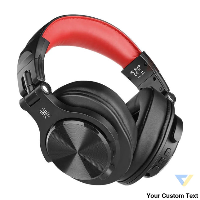 Oneodio Fusion A70 Wireless Headphones (Black and Red) Over ear