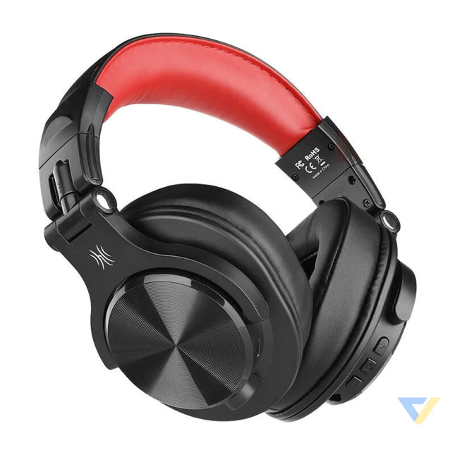 Oneodio Fusion A70 Wireless Headphones (Black and Red) Over ear