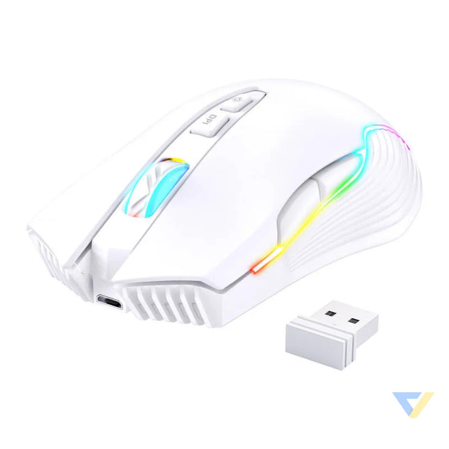 Onikuma CW905 White Wireless Gaming Mouse Wireless