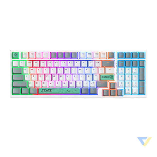 ONIKUMA G38 98 Keys USB Wired Mechanical Keyboard White Mice keyboards