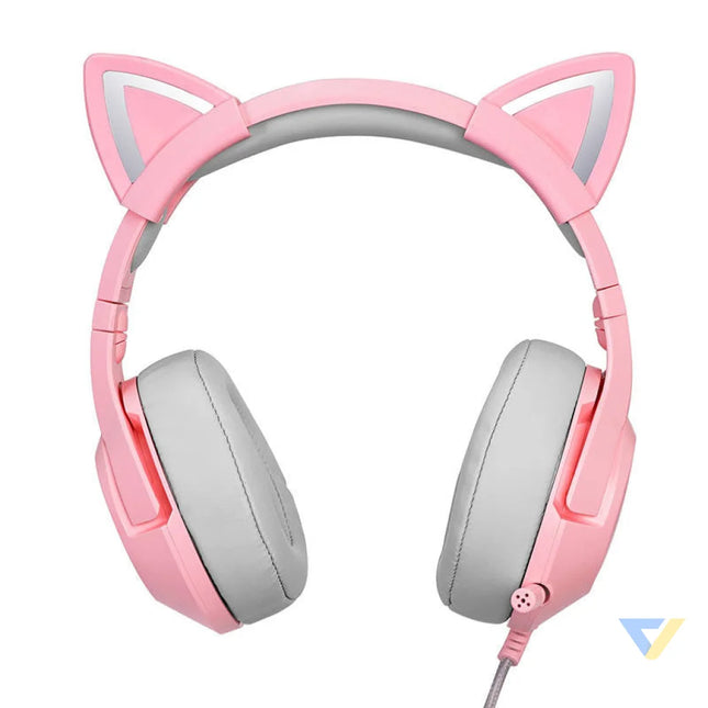 ONIKUMA K9 Pink RGB Gaming Headphones Over ear