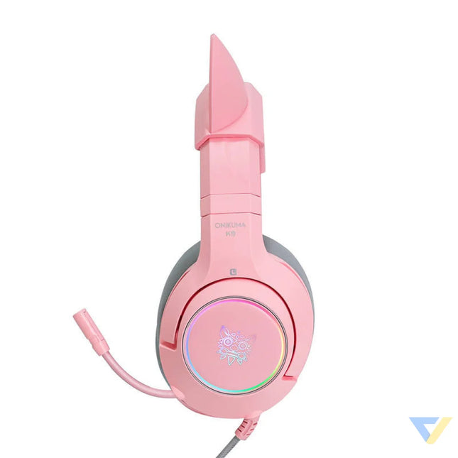 ONIKUMA K9 Pink RGB Gaming Headphones Over ear