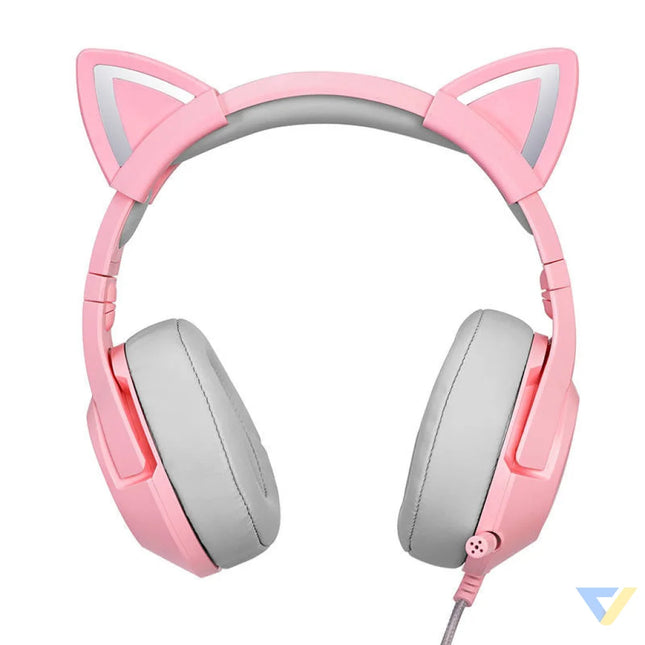 ONIKUMA K9 Pink RGB Gaming Headphones Over ear