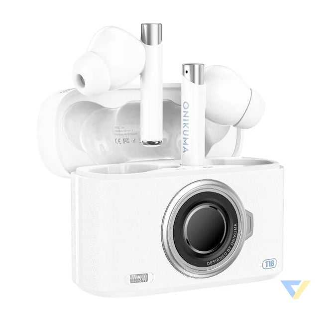 ONIKUMA T18 Bluetooth In Ear Earphones White TWS