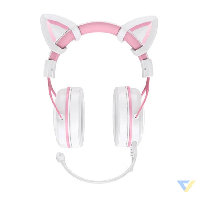 ONIKUMA X10 White/Pink/Cat Ears Gaming Headphones Wired
