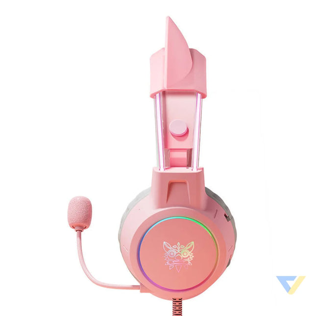 ONIKUMA X15Pro Gaming Headphones Pink/Cat Ears Wired