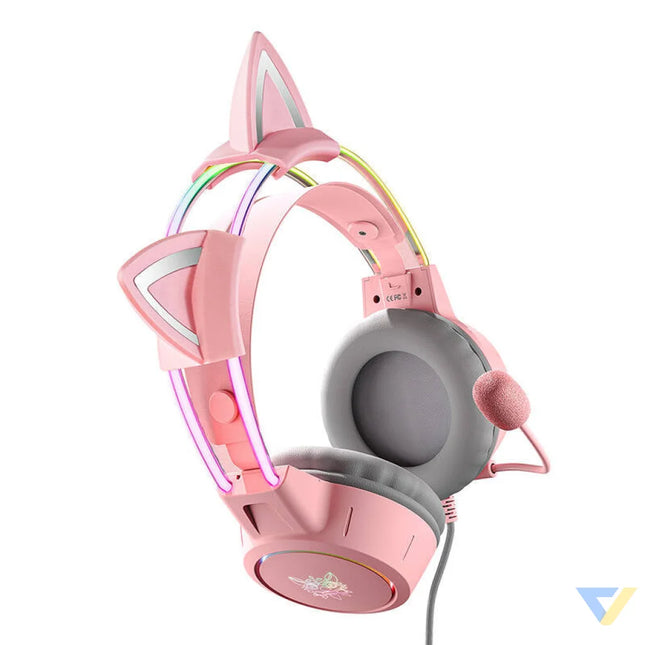 ONIKUMA X15Pro Gaming Headphones Pink/Cat Ears Wired