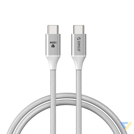Orico 100W USB C to USB C charging cable (white) USB C to USB C