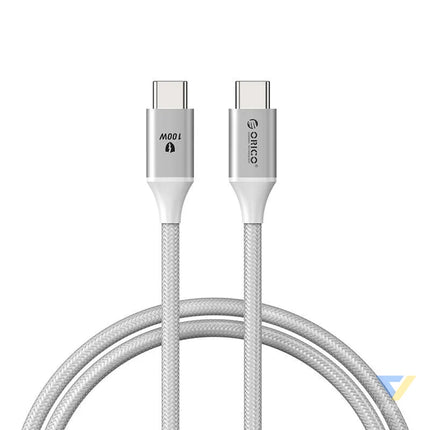 Orico 100W USB C to USB C charging cable (white) USB C to USB C