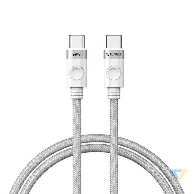 Orico 60W USB C to USB C charging cable (white) USB C to USB C