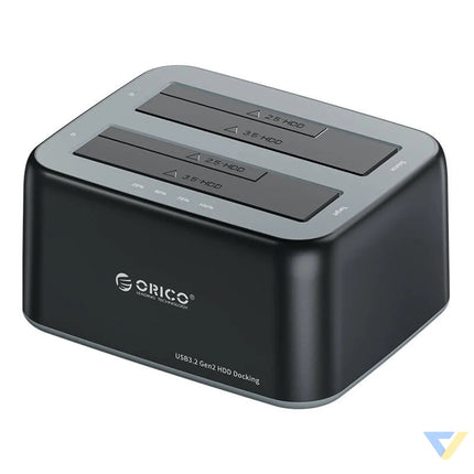 Orico docking station for 2.5’’ / 3.5’’ HDD / SSD 5Gbps USB A to USB B with cloning function (black) Docking stations