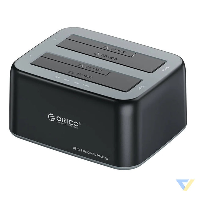 Orico docking station for 2.5’’ / 3.5’’ HDD / SSD 5Gbps USB A to USB B with cloning function (black) Docking stations