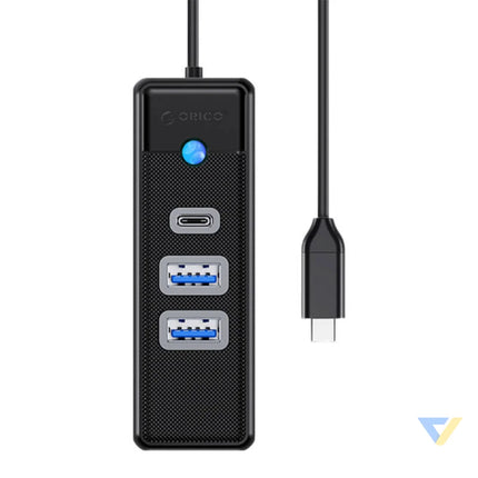 Orico Hub USB C to 2x USB 3.0 + USB C 5 Gbps 0.15m (Black) Hubs