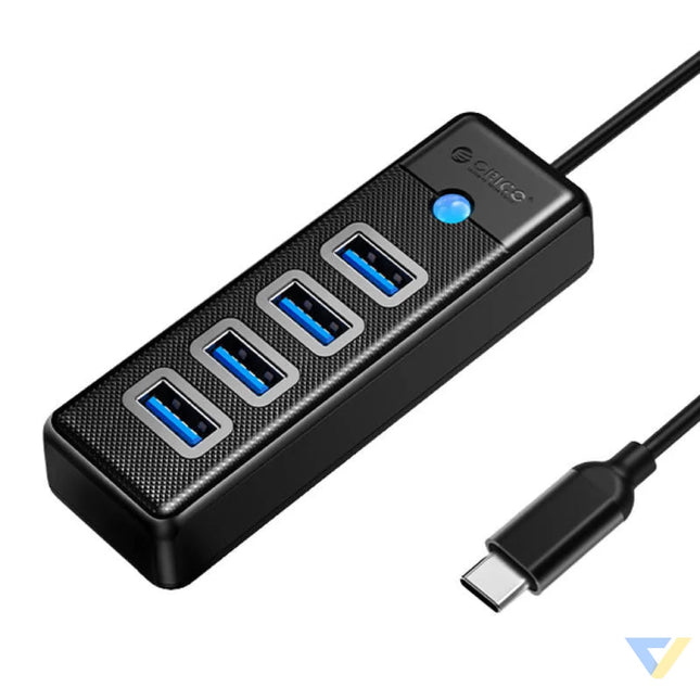 Orico HUB USB C to 4x USB 3.0 5Gbps 0,15m Black Hubs