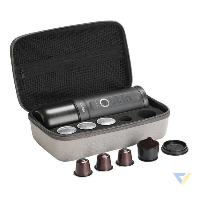 Outin Nano 7500mAh Portable Coffee Maker Set (Gray) + Protective Case Coffee makers
