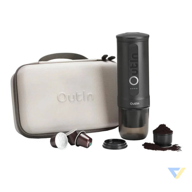 Outin Nano 7500mAh Portable Coffee Maker Set (Gray) + Protective Case Coffee makers
