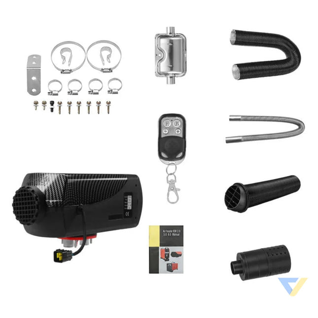 Parking heater Blitzwolf BW AH S2 BT 5kw 12V app controlled with standard banana interface + controller with display