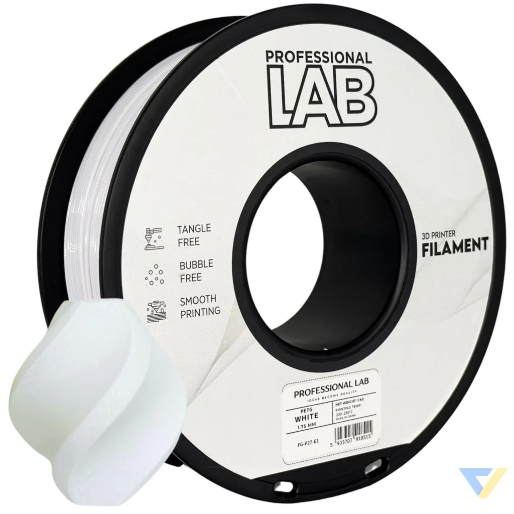 PETG combines the strength of ABS with the ease of PLA. It's slightly flexible, highly durable, and resistant to moisture and chemicals – great for functional and outdoor prints.
