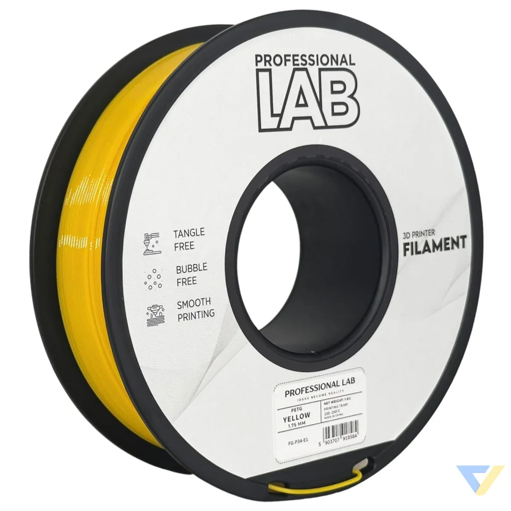 PETG combines the strength of ABS with the ease of PLA. It's slightly flexible, highly durable, and resistant to moisture and chemicals – great for functional and outdoor prints.