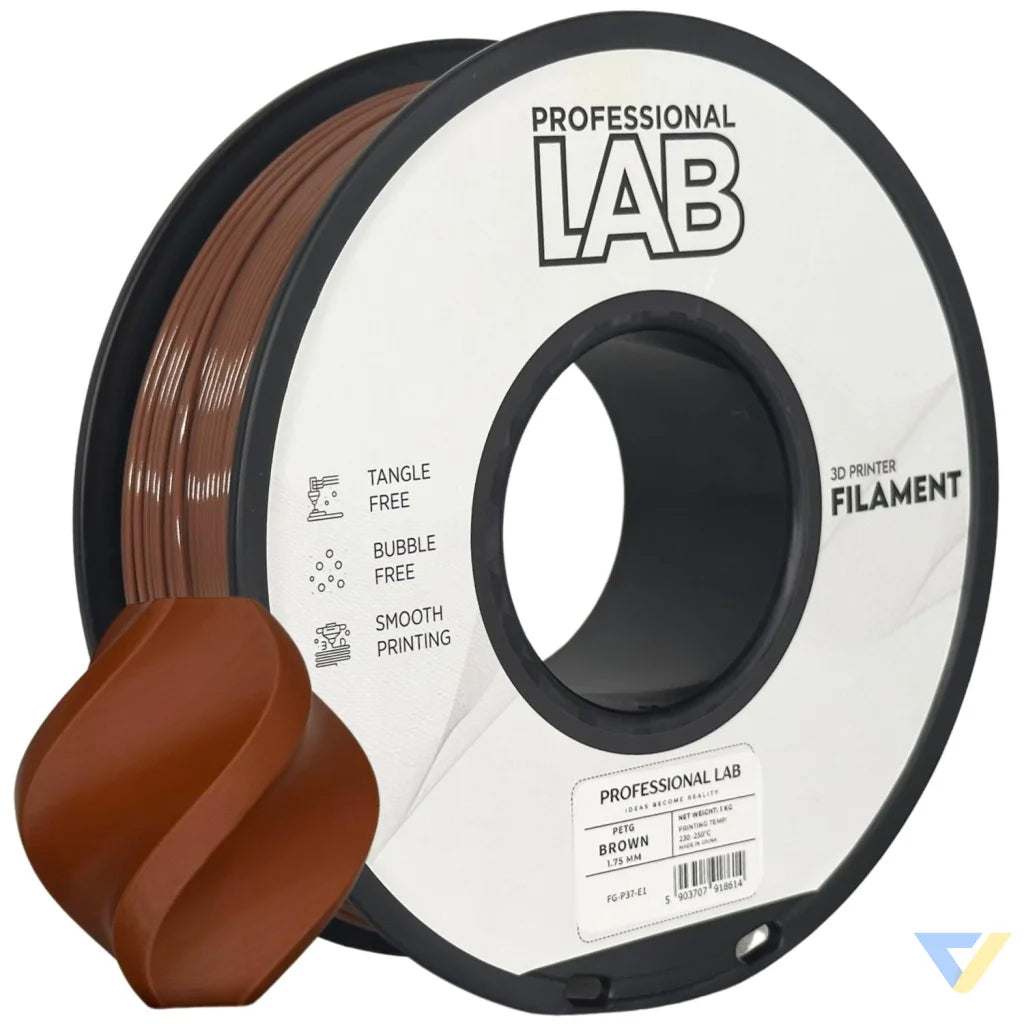 PETG combines the strength of ABS with the ease of PLA. It's slightly flexible, highly durable, and resistant to moisture and chemicals – great for functional and outdoor prints.