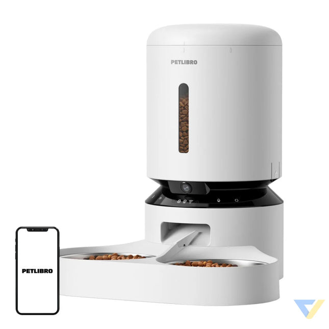 Petlibro Granary camera feed dispenser with double bowl 5L (white) Bowls