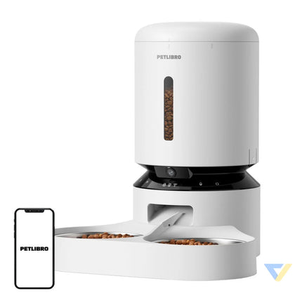 Petlibro Granary camera feed dispenser with double bowl 5L (white) Bowls