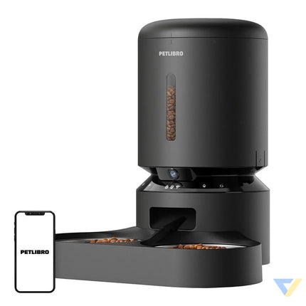 Petlibro Granary camera food dispenser with double bowl 5L (black) Bowls