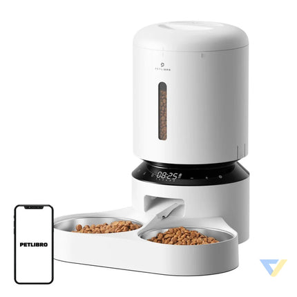 Petlibro Granary food dispenser with double bowl 5L (white) Bowls