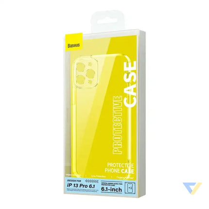 Phone case Baseus Crystal for iPhone 13 Pro (transparent) with all tempered glass screen protector and cleaning kit