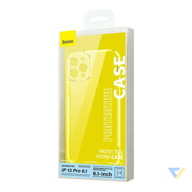 Phone case Baseus Crystal for iPhone 13 Pro (transparent) with all tempered glass screen protector and cleaning kit