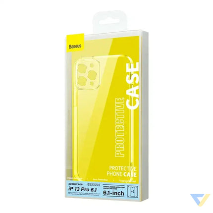 Phone case Baseus Crystal for iPhone 13 Pro (transparent) with all tempered glass screen protector and cleaning kit