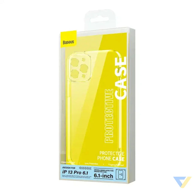 Phone case Baseus Crystal for iPhone 13 Pro (transparent) with all tempered glass screen protector and cleaning kit