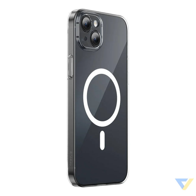 Phone case Baseus Magnetic Crystal Clear for iPhone 13 (transparent) with all tempered glass screen protector and
