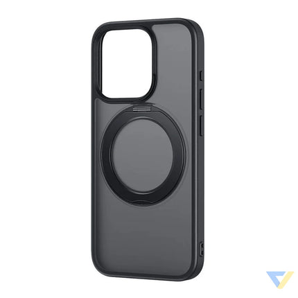 Phone Case Baseus SkyRing Magnetic with Stand for iP 14 Pro Max + tempered glass and cleaning kit (black) Protective