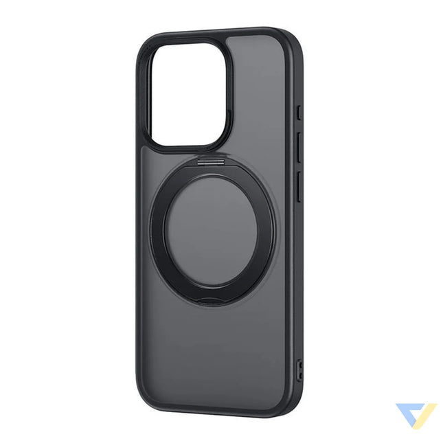 Phone Case Baseus SkyRing Magnetic with Stand for iP 14 Pro Max + tempered glass and cleaning kit (black) Protective