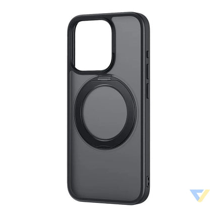 Phone Case Baseus SkyRing Magnetic with Stand for iP 15 Pro + tempered glass and cleaning kit (black) Protective cases