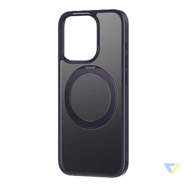 Phone Case with Stand Baseus SkyRing 360° for iP 14 Pro + tempered glass and cleaning kit (purple) Protective cases for