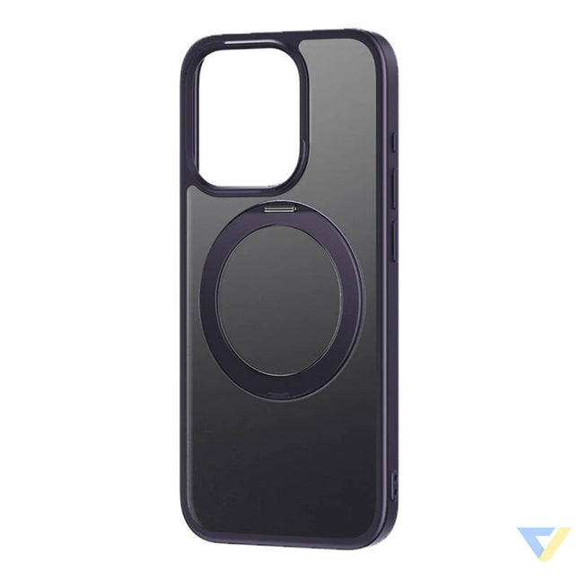 Phone Case with Stand Baseus SkyRing 360° for iP 14 Pro + tempered glass and cleaning kit (purple) Protective cases for