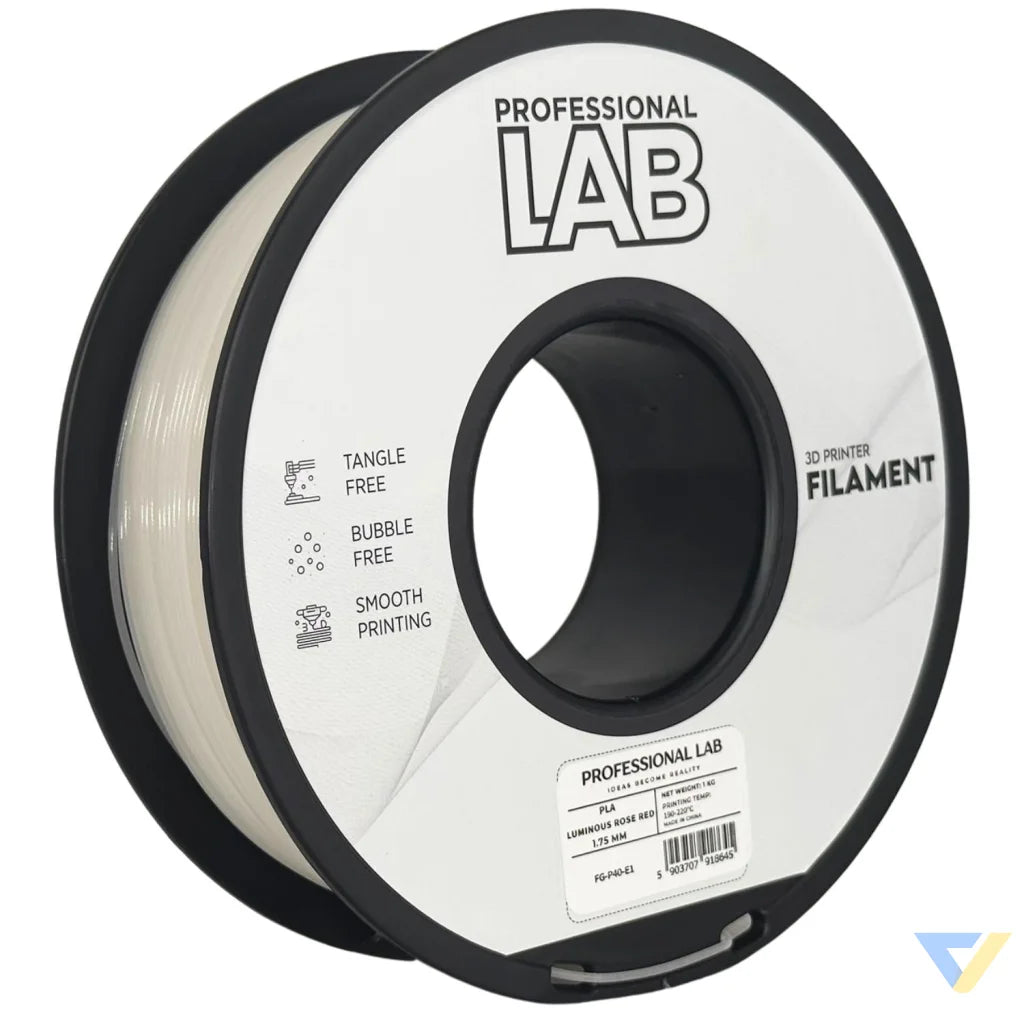 PLA Luminous is a glow-in-the-dark filament that absorbs light and emits it in the dark, perfect for decorative or artistic prints. It contains phosphorescent particles, so a hardened steel nozzle is recommended for long-term use.