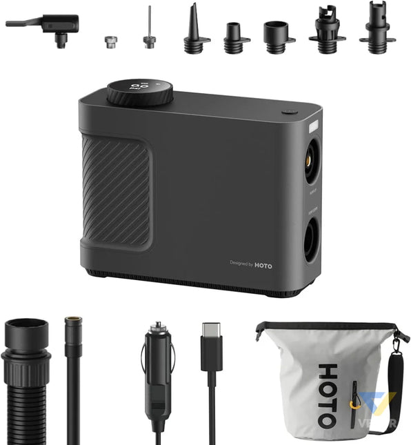 Portable compressor pump HOTO QWCQB002 (3x 2500 mAh 150 PSI 350 L 12V) Mini compressors