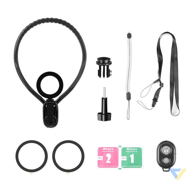 POV PULUZ neckband with attachment for sports cameras (DJI GoPro Insta360) and phones (Apple) (black) Others