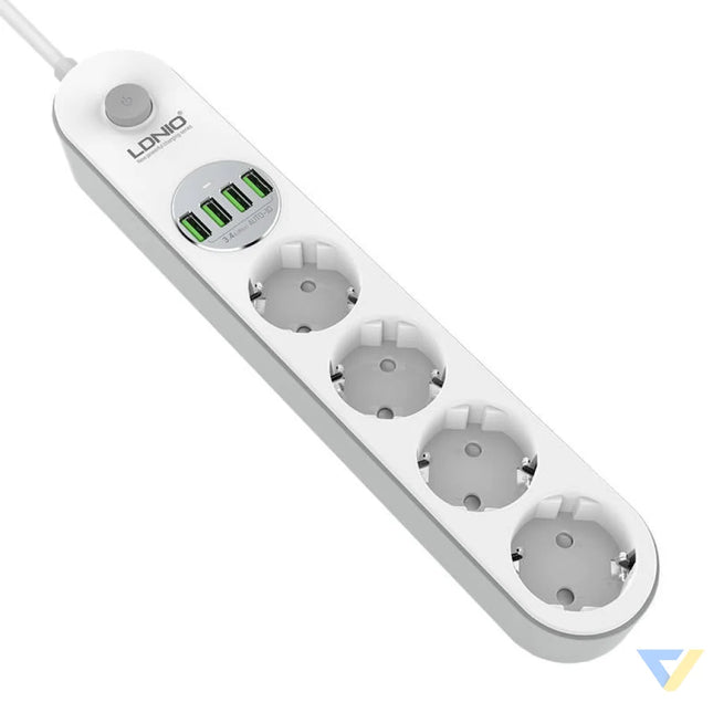 Power strip with 4 AC sockets 4x USB LDNIO SE4432 2m (white) Power strips