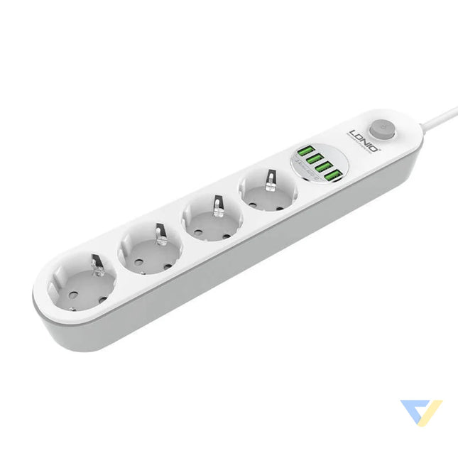 Power strip with 4 AC sockets 4x USB LDNIO SE4432 2m (white) Power strips