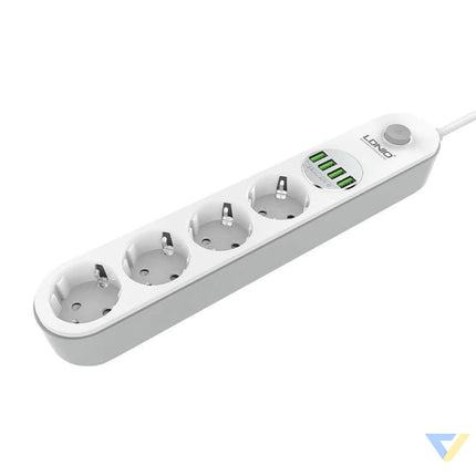 Power strip with 4 AC sockets 4x USB LDNIO SE4432 2m (white) Power strips