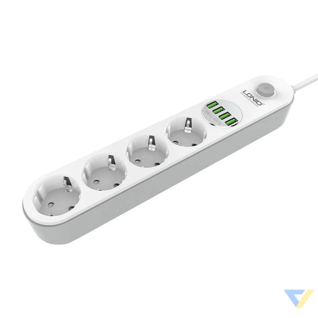 Power strip with 4 AC sockets 4x USB LDNIO SE4432 2m (white) Power strips