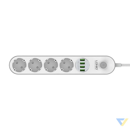 Power strip with 4 AC sockets 4x USB LDNIO SE4432 2m (white) Power strips